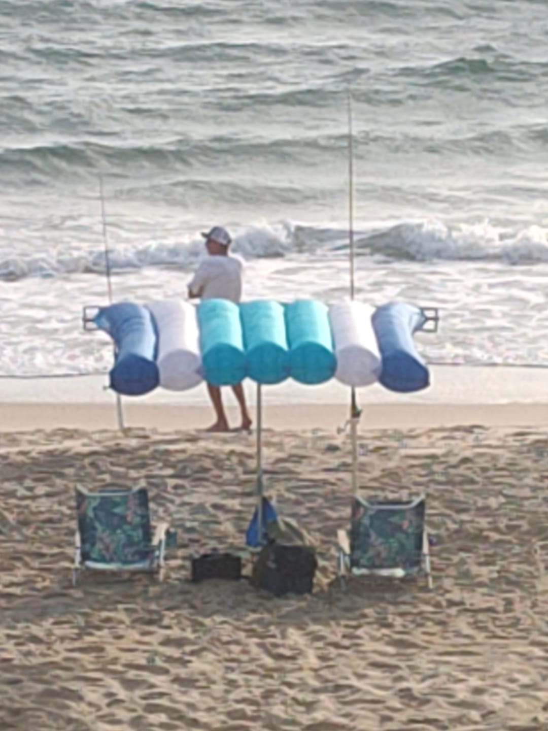 Customer photo review of ShadeSock™ - Wind-Inflating, Silent Beach Shade