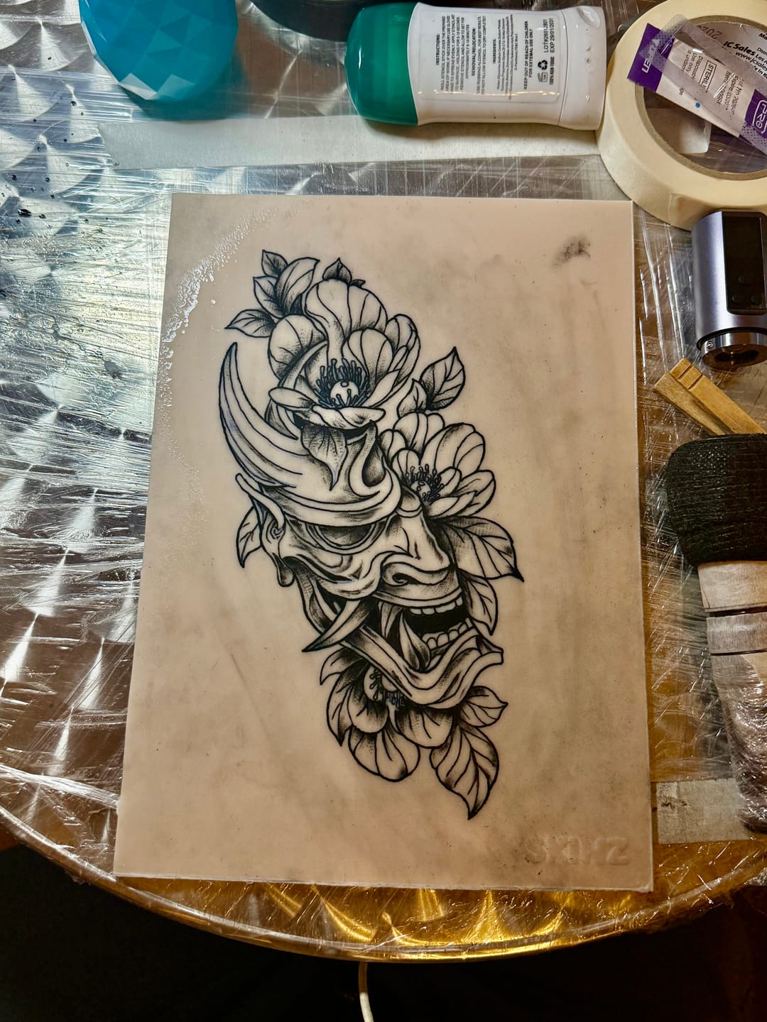Customer photo review of Tattoo Practice Skin | Size Medium A4 | Pack of 3