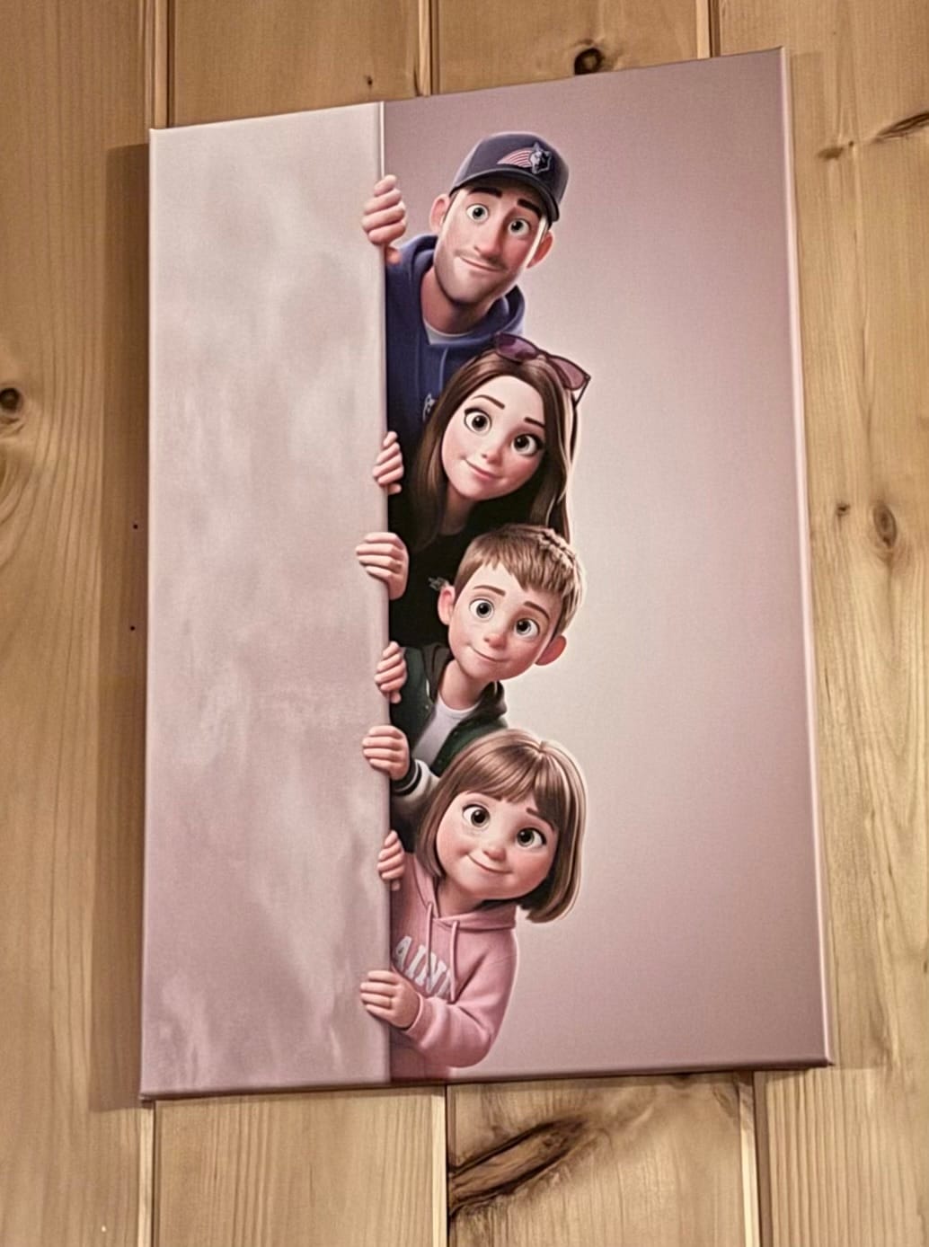 Customer photo review of Personalized Canvas - Animated Wall