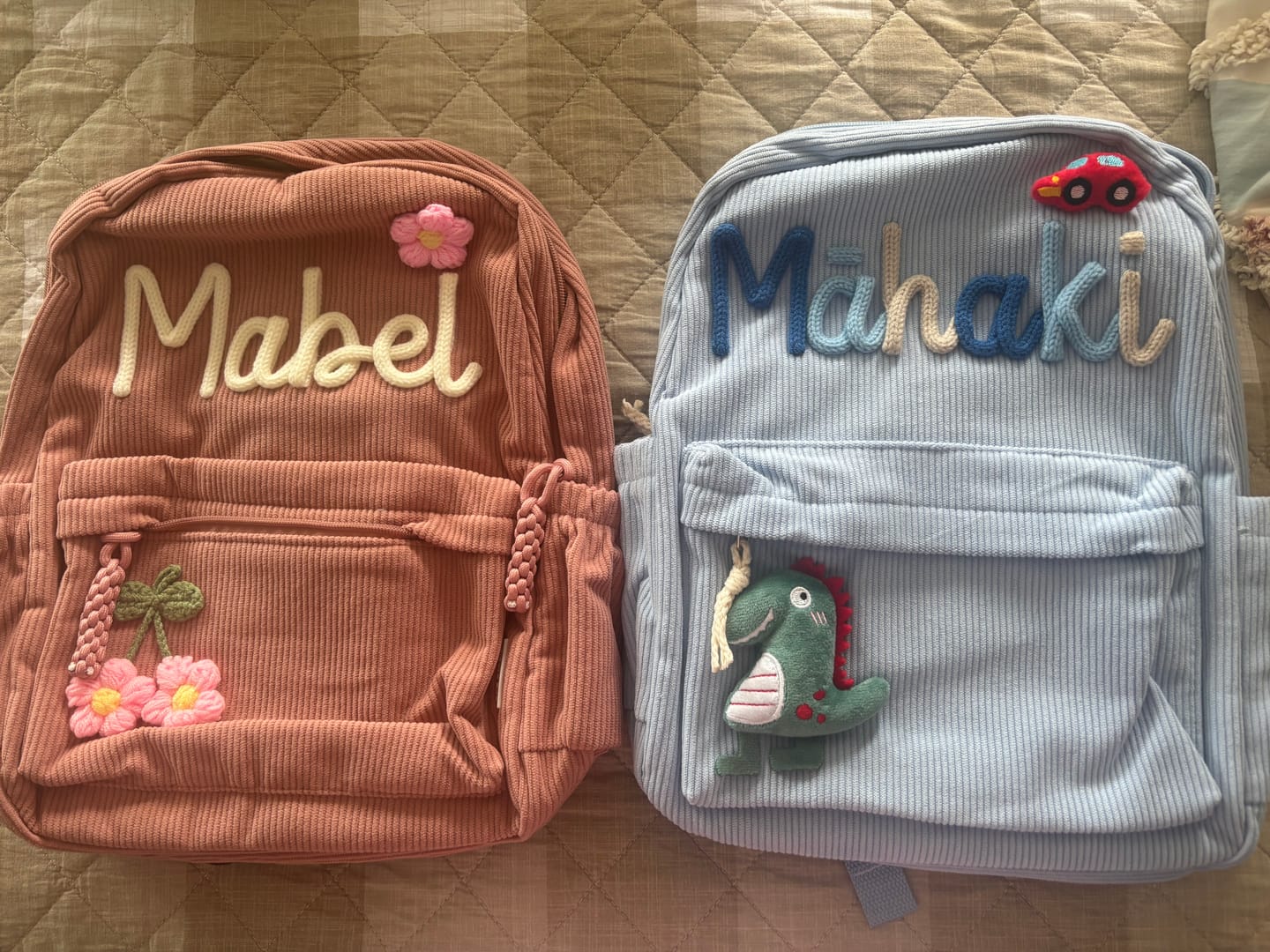 Customer photo review of K&C - Personalized Knitted Backpack