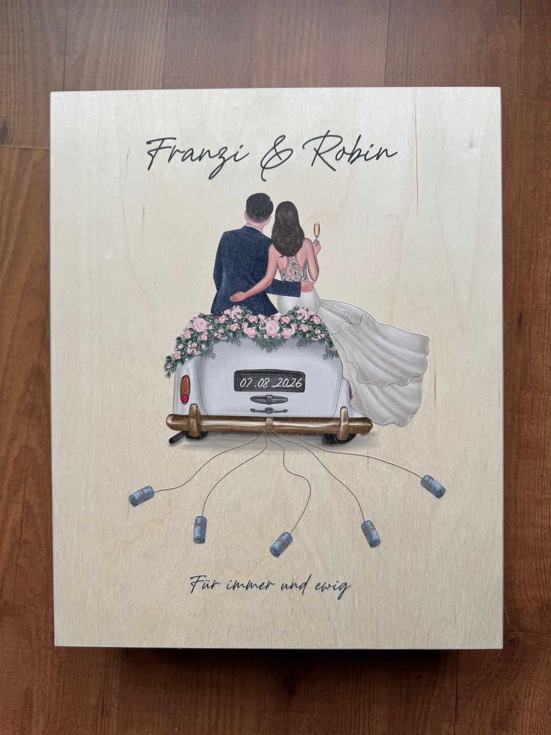 Customer photo review of Leonardo Gläser mit Gravur - Hochzeitsauto & Wedding Love als Set