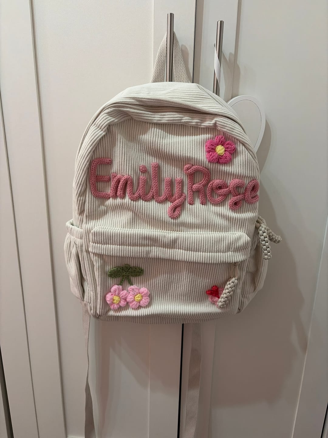 Customer photo review of K&C - Personalized Knitted Backpack