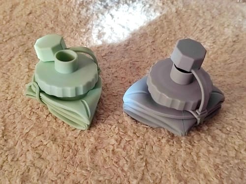 Customer photo review of Foldable Silicone Water Bottle