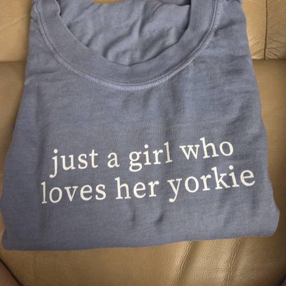 Customer photo review of Yorkie Mom Shirt