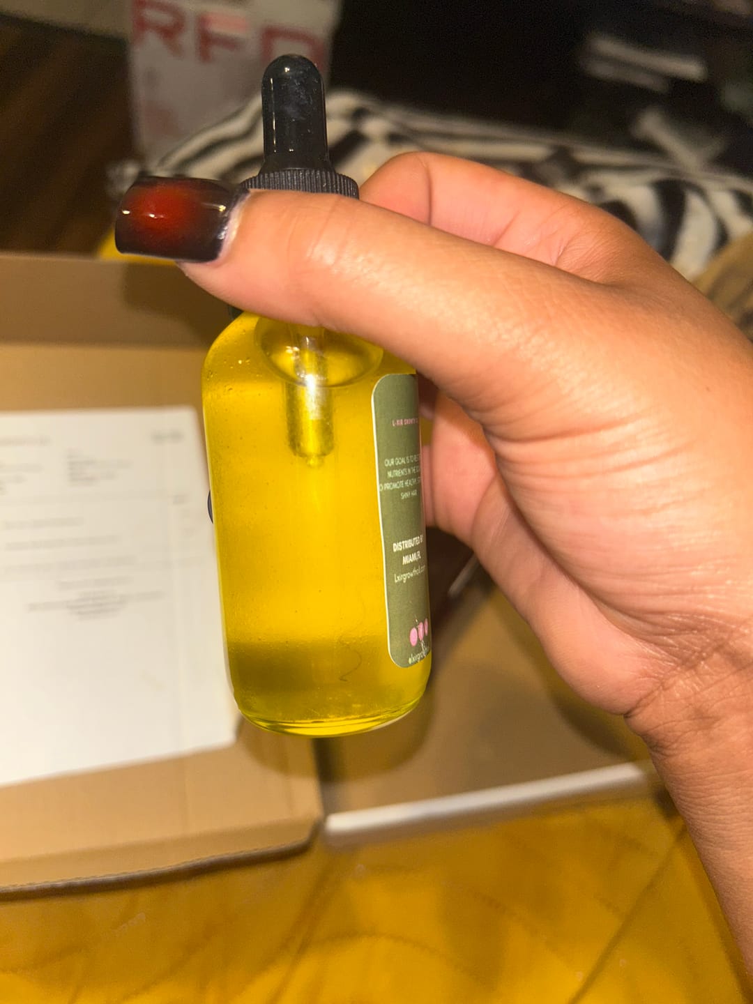 Customer photo review of Start Here : Organic Growth Serum