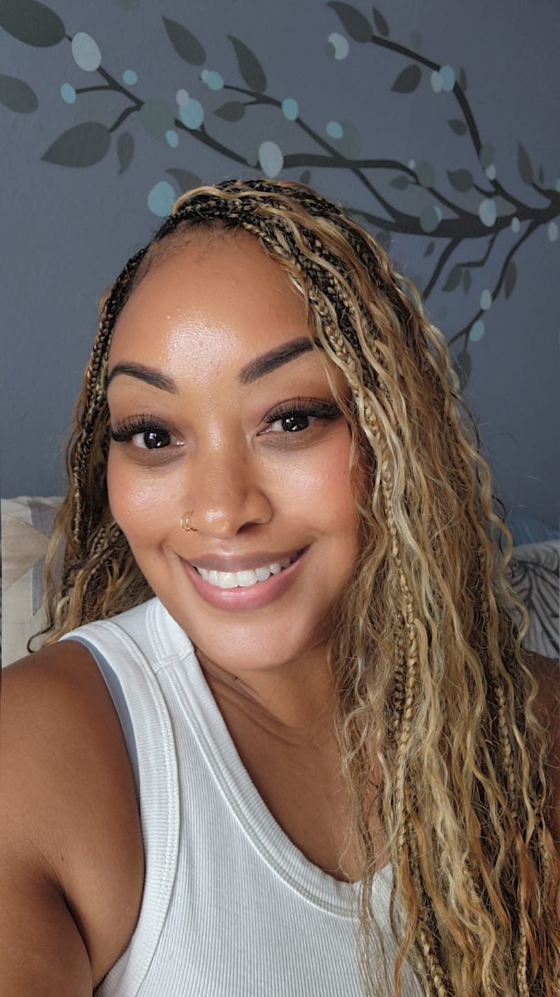Customer photo review of #27/#30/#613 Mix Color Blend Deep Wave Bulk Human Braiding Hair