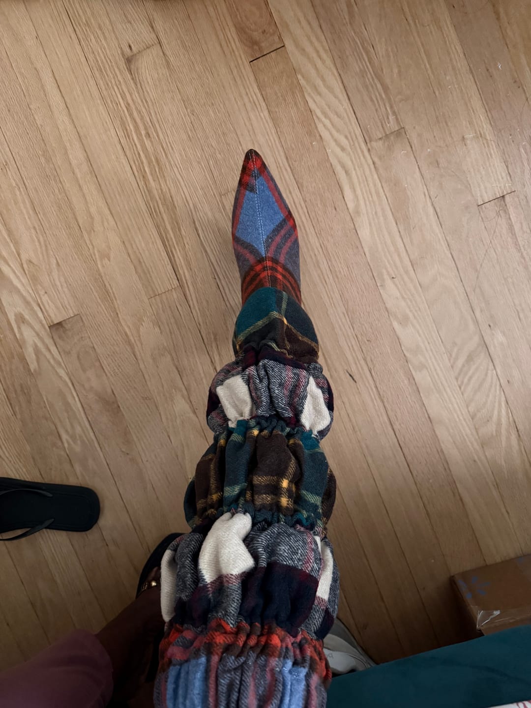Customer photo review of ELODIE-PLAIDMULTI STILETTO BOOT