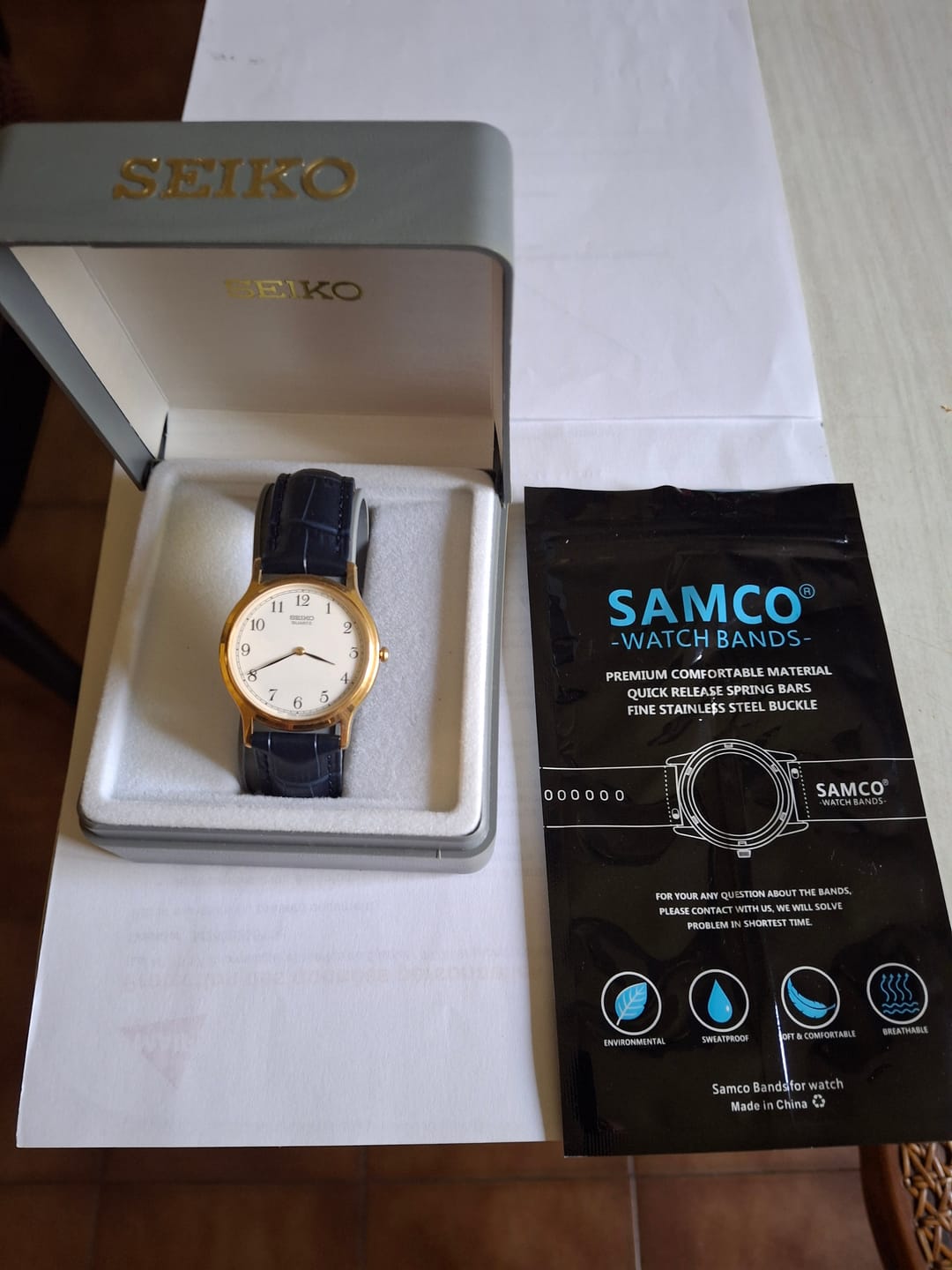 Customer photo review of Bracelet Montre Cuir Véritable
