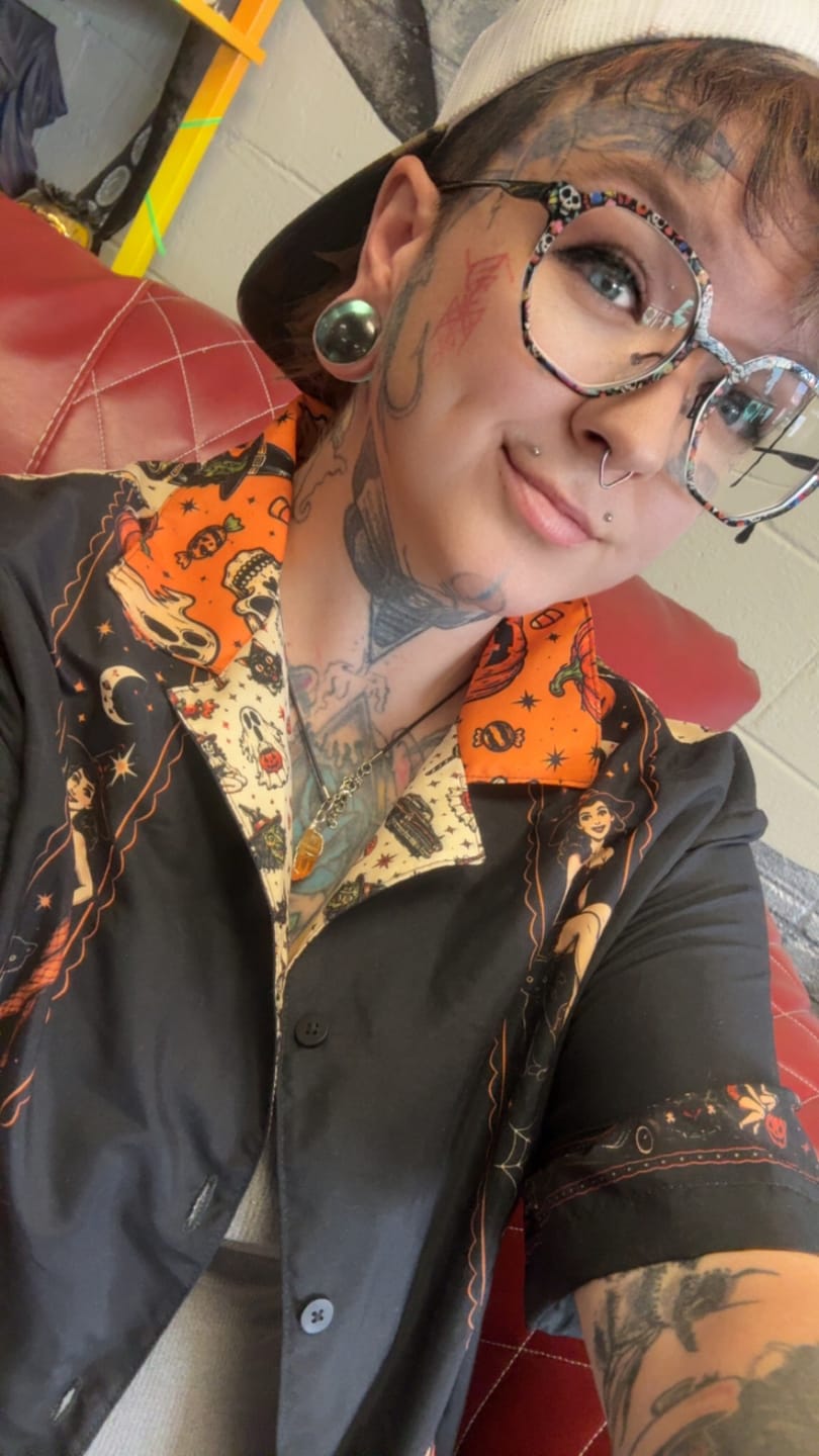 Customer photo review of Bad Witches Club Vintage Button Up