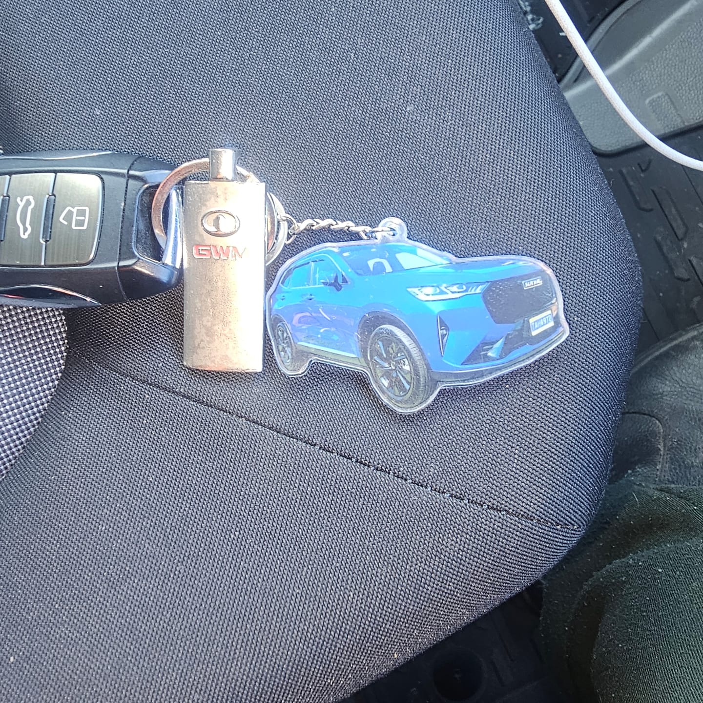 Customer photo review of Custom Car & Bike Keychain | Design Your Own Personalized Keychain