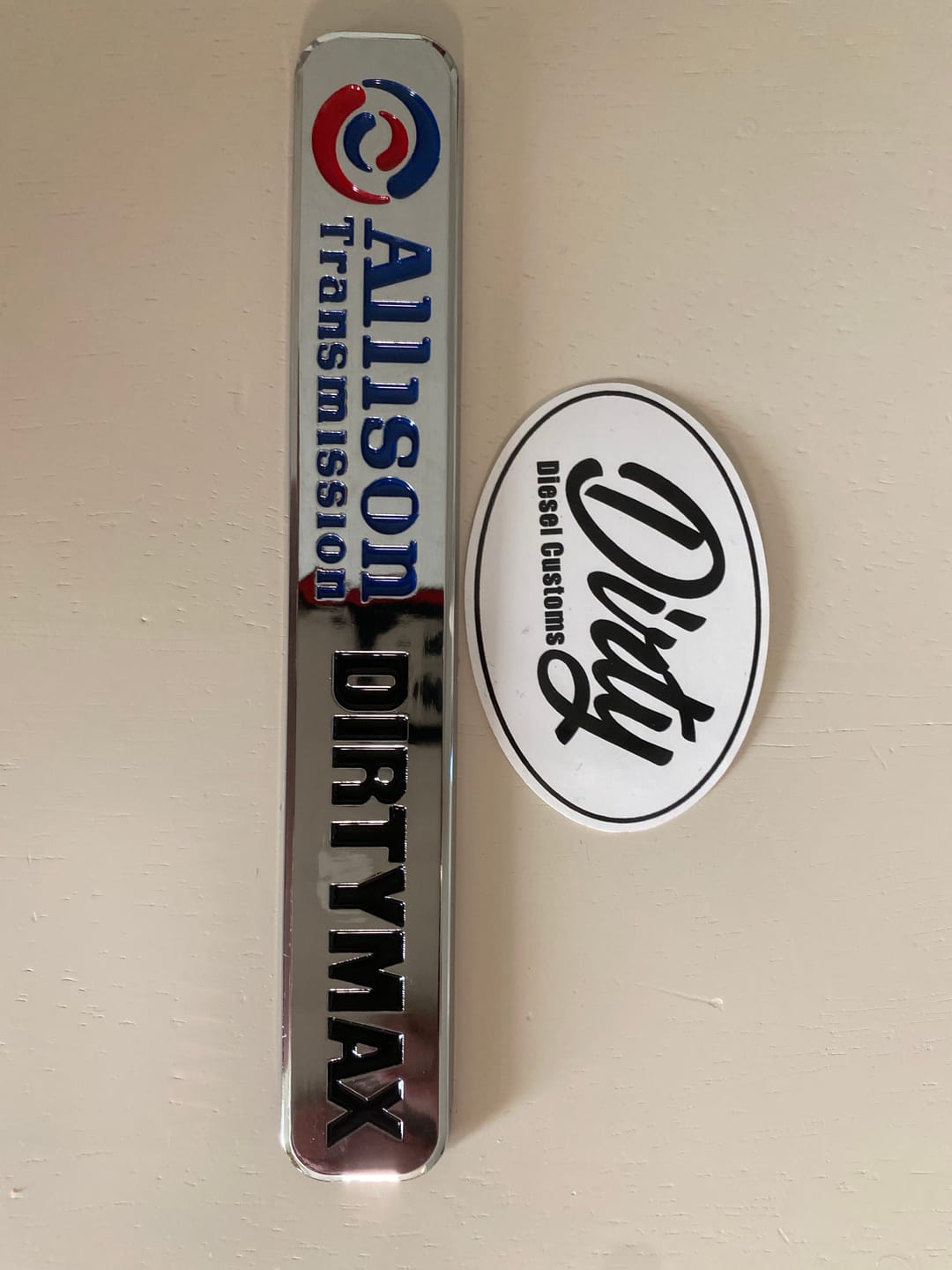 Customer photo review of Dirty Diesel Circle Slap Stickers