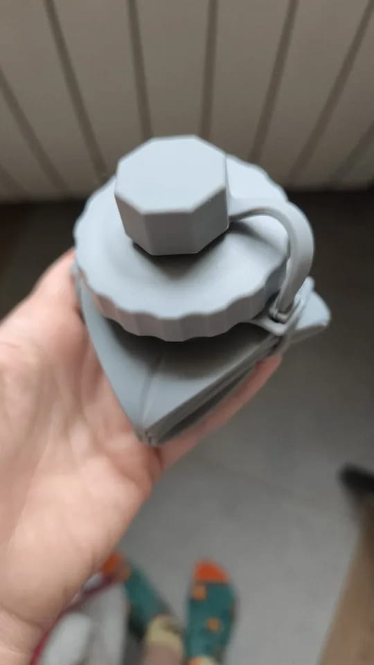 Customer photo review of Foldable Silicone Water Bottle