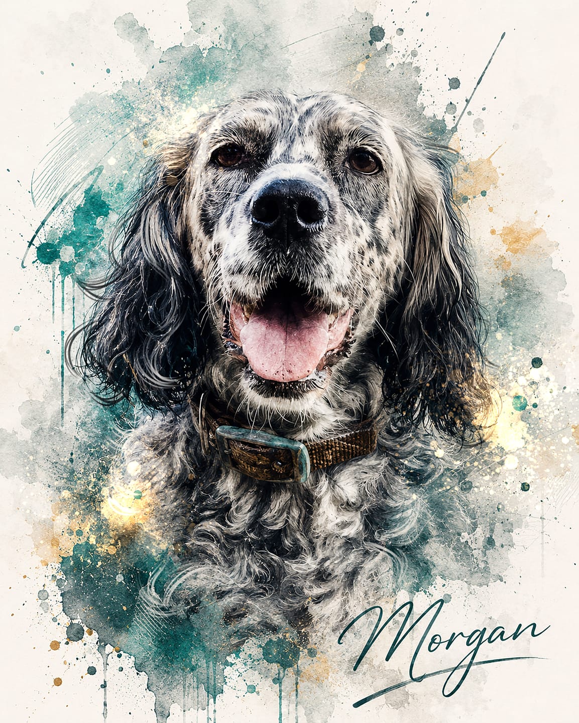 Customer photo review of Custom Pet Portrait Canvas - Contemporary Neutral
