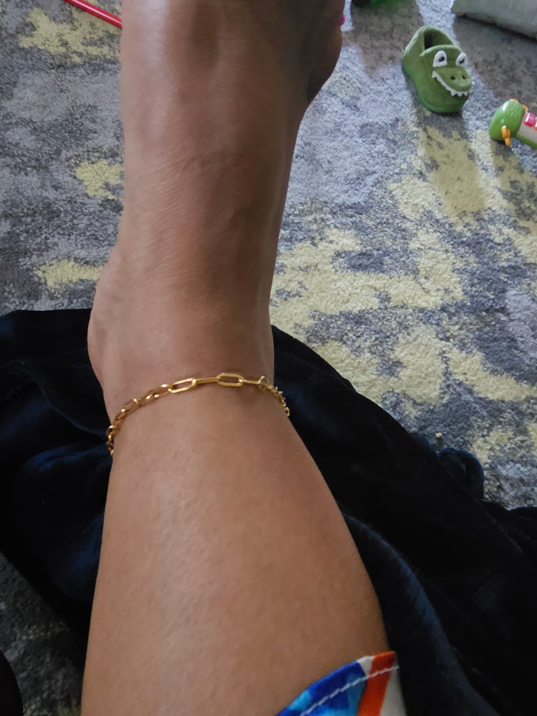 Customer photo review of Paper Clip Anklet - 4mm