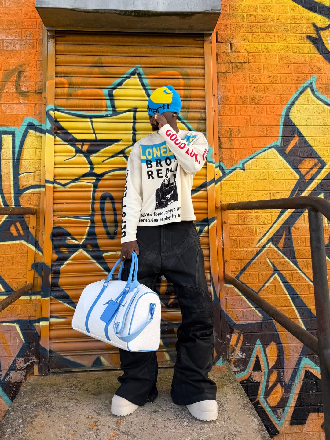 Customer photo review of Omirad Waffle Graphic Long Sleeve