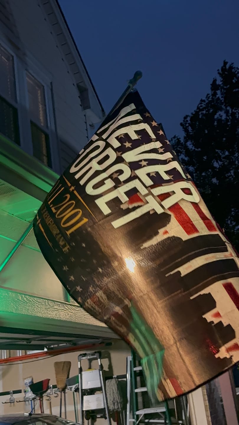 Customer photo review of Never Forget 9.11.2001 Flag