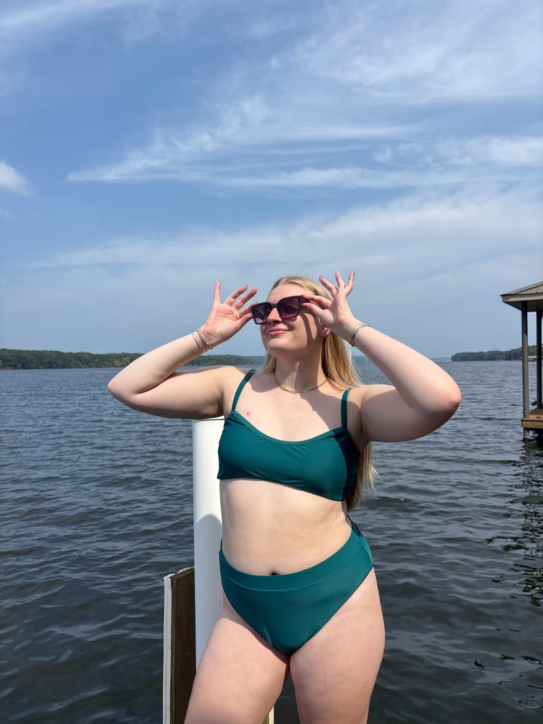 Customer photo review of SYDNEY Jade Sweetheart Scoop Top