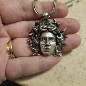 Customer photo review of Gorgon Medusa Head Necklace