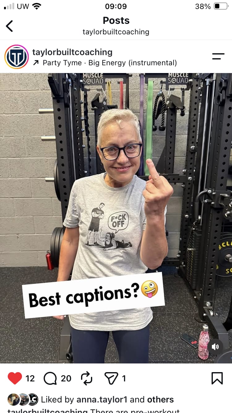 Customer photo review of F*ck Off Trainer Tee