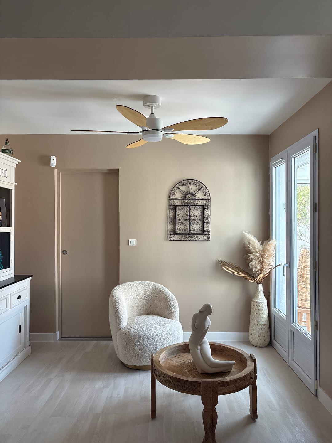 Customer photo review of Libellule teinté Chêne | Ventilateur de plafond