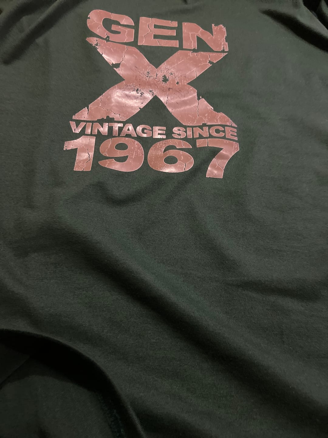 Customer photo review of Gen X Vintage Since 1967 T-Shirt
