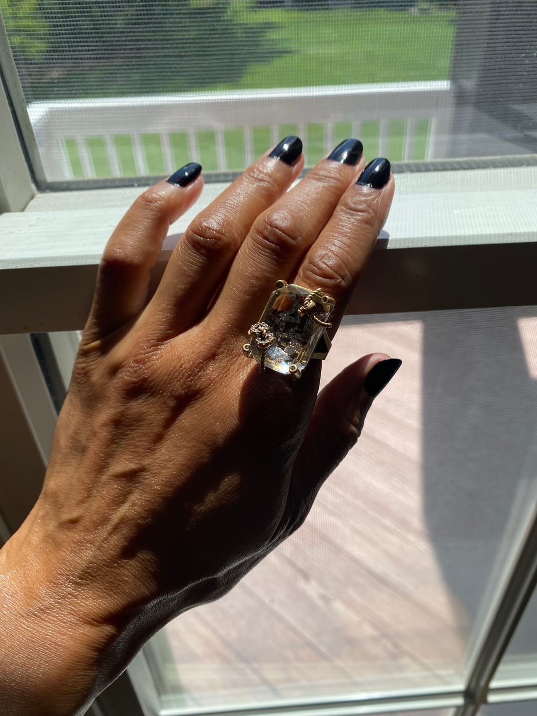 Customer photo review of Crystal Vault Vintage Ring