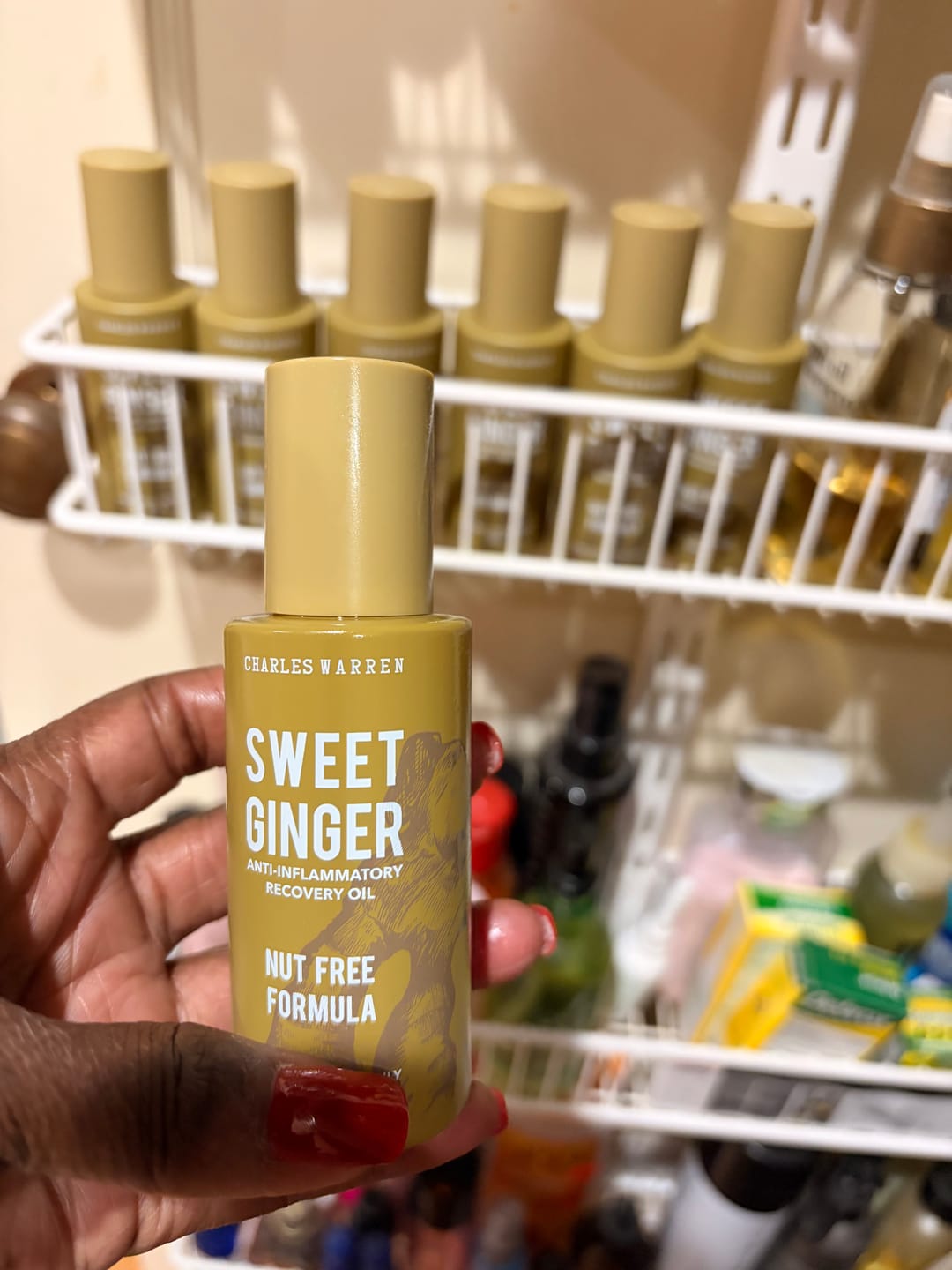 Customer photo review of [Nut-Free] Sweet Ginger Dry Oil for Sensitive Skin
