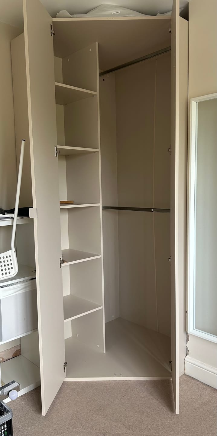 Customer photo review of Charlie CH-01 Corner Wardrobe 100cm
