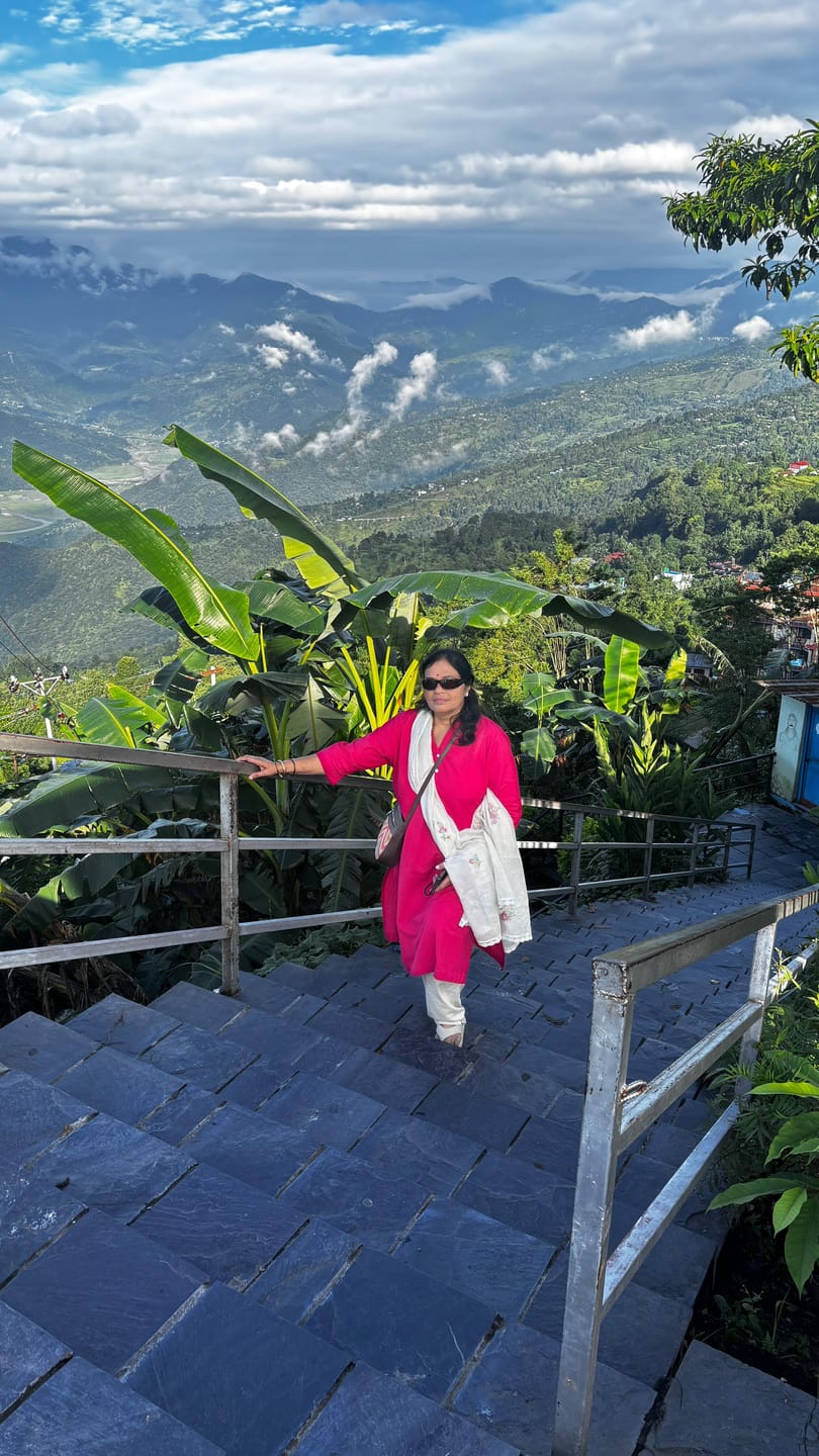 Customer photo review of Women Hot Pink Airy Linen Long Kurta