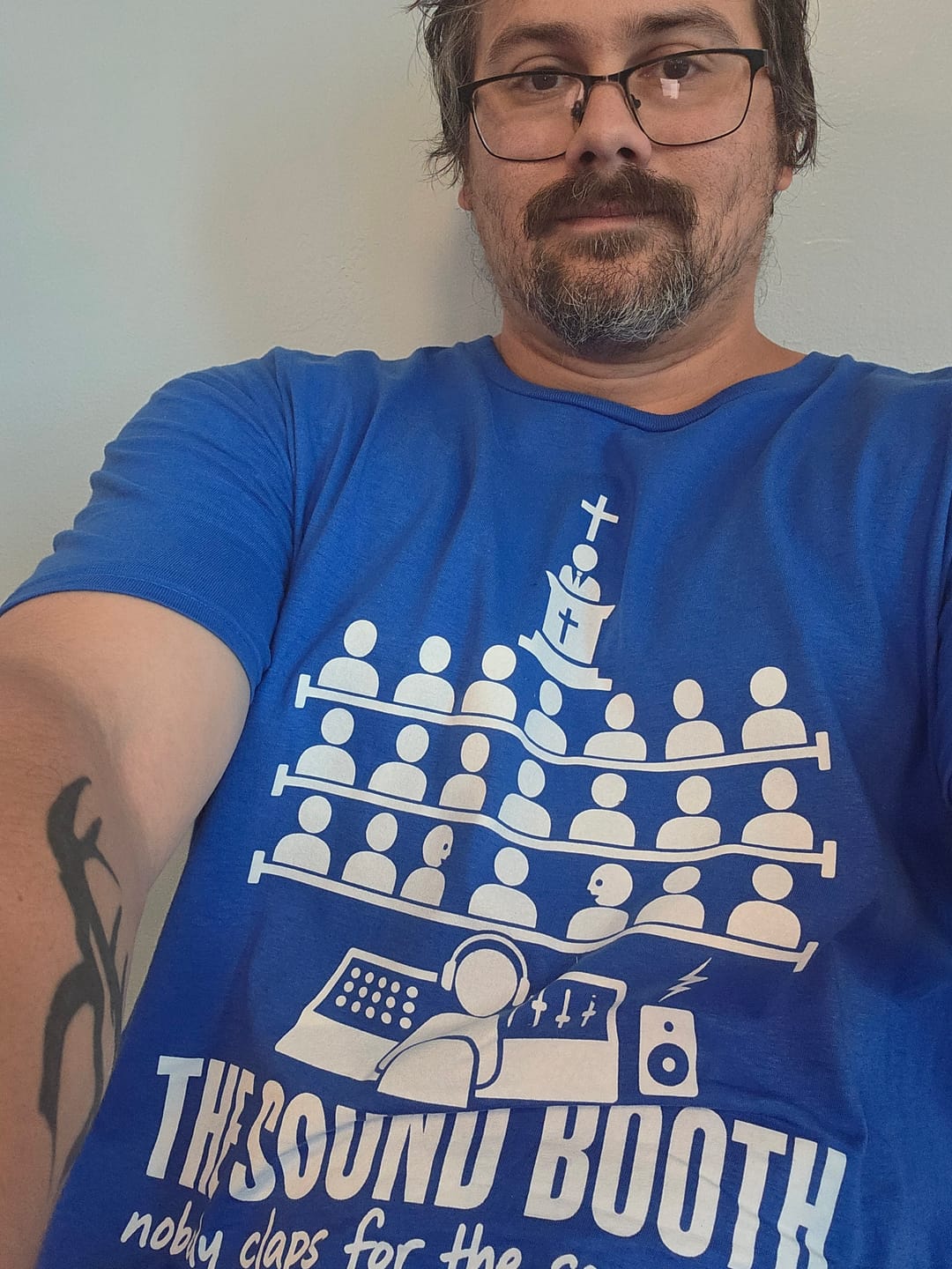 Customer photo review of Sound Booth T-Shirt
