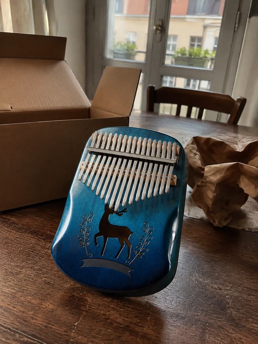 Customer photo review of Kalimba 17 Tasten - Mahagoni, Blau