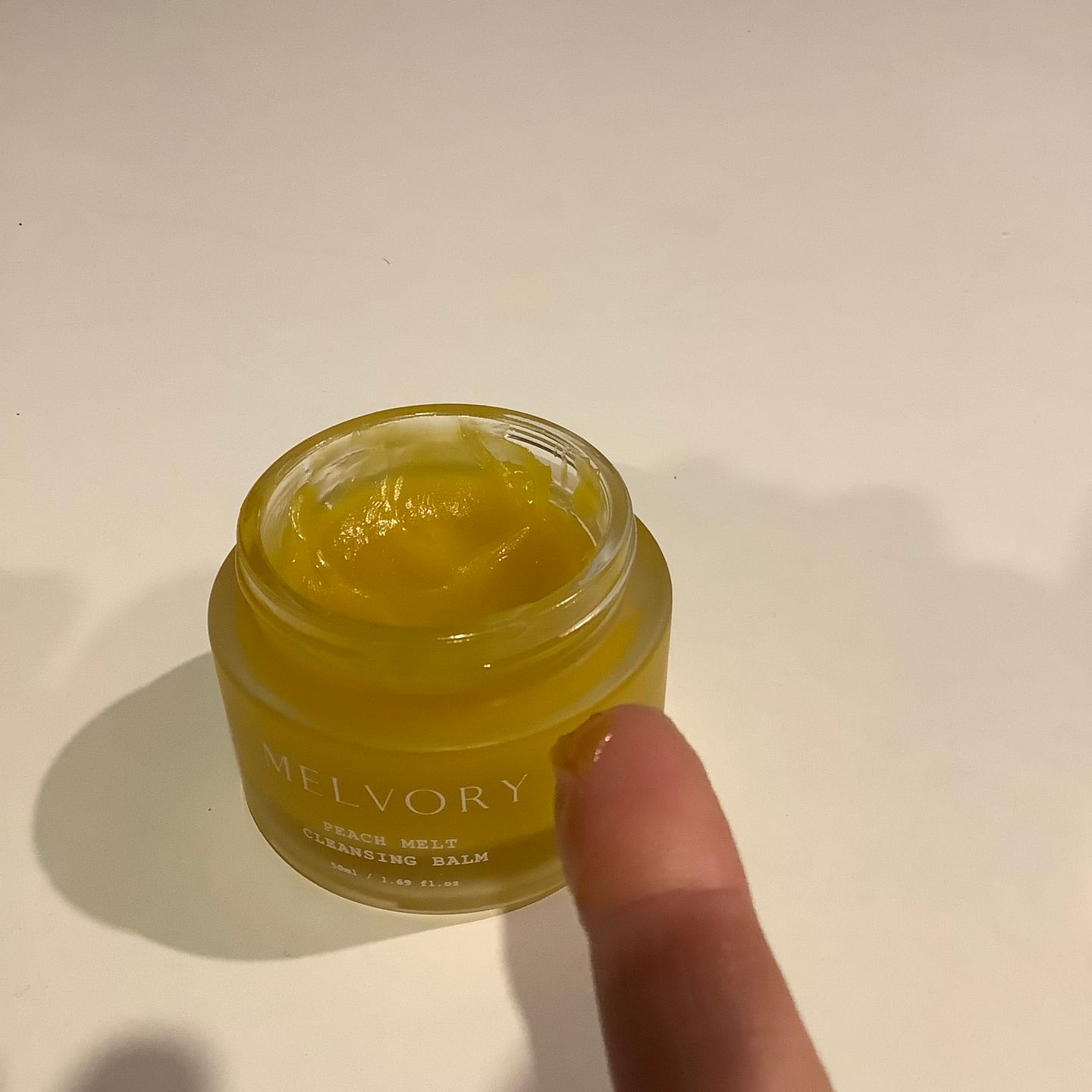Customer photo review of Peach Melt Cleansing Balm