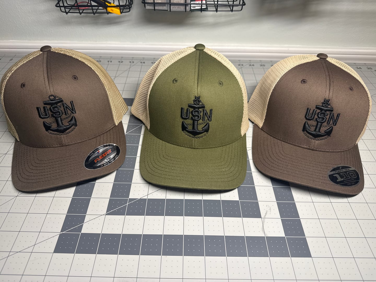 Customer photo review of Flexfit 110M/MT Trucker Mesh Snapback Cap