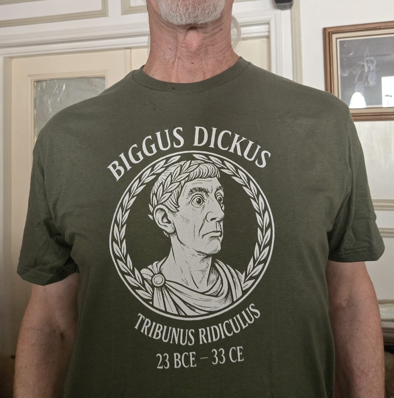 Customer photo review of Biggus Dickus Tribunus Ridiculus Unisex Lightweight T-Shirt
