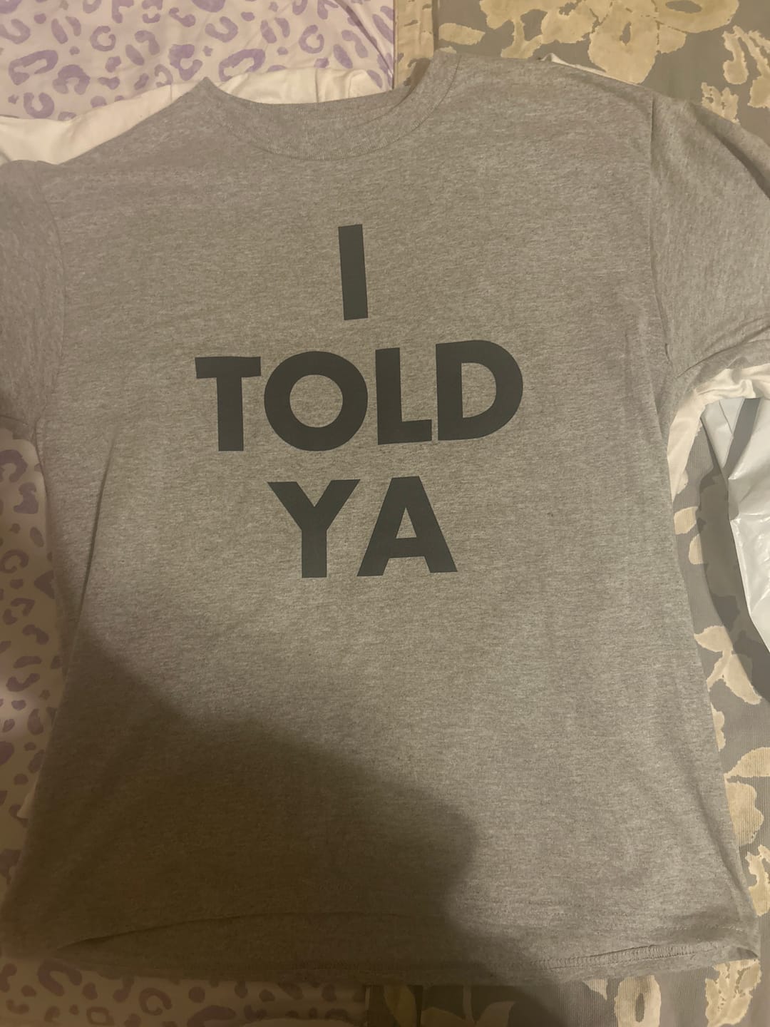 Customer photo review of Challengers I Told Ya Baby Tee