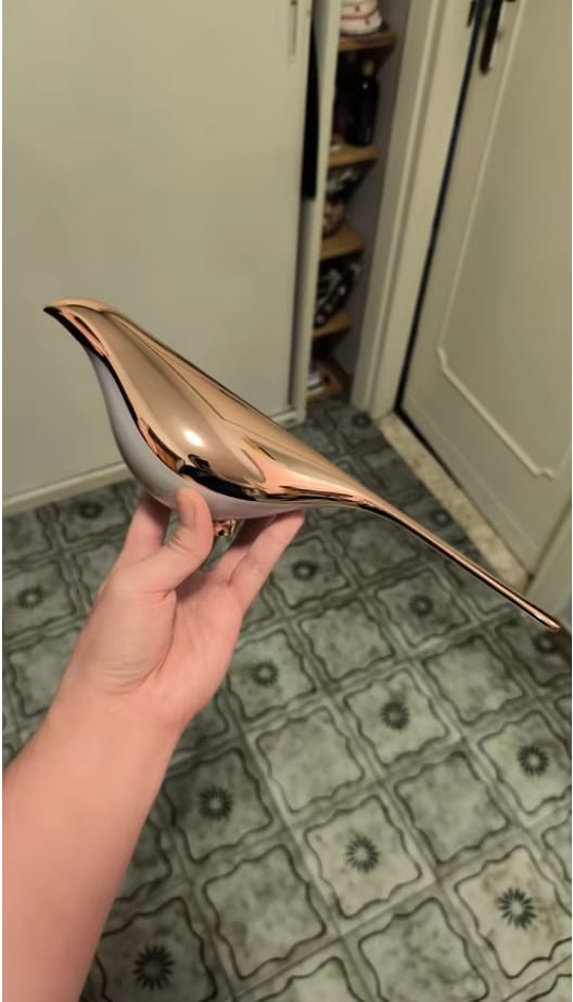 Customer photo review of Sol Origami Bird LED Wall Light | Modern Nordic Perched Bird Sconce for Living Room