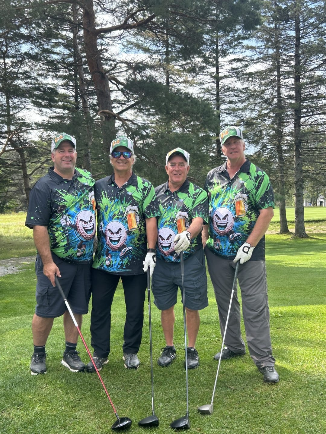 Customer photo review of Maxcorners Splash Swing Golf Polo Personalized Name, Team Name 3D Shirt (4 Colors)