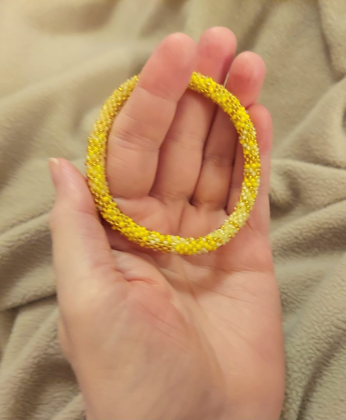Customer photo review of Mermaid Scales Yellow Ombré