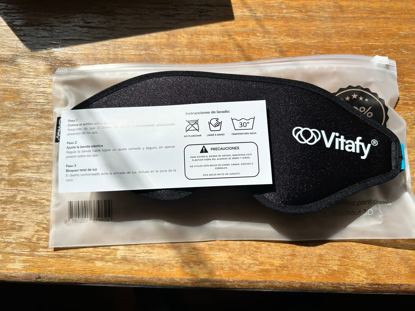 Customer photo review of Antifaz Blackout 3D - Bloqueo Total de Luz para Sueño Profundo