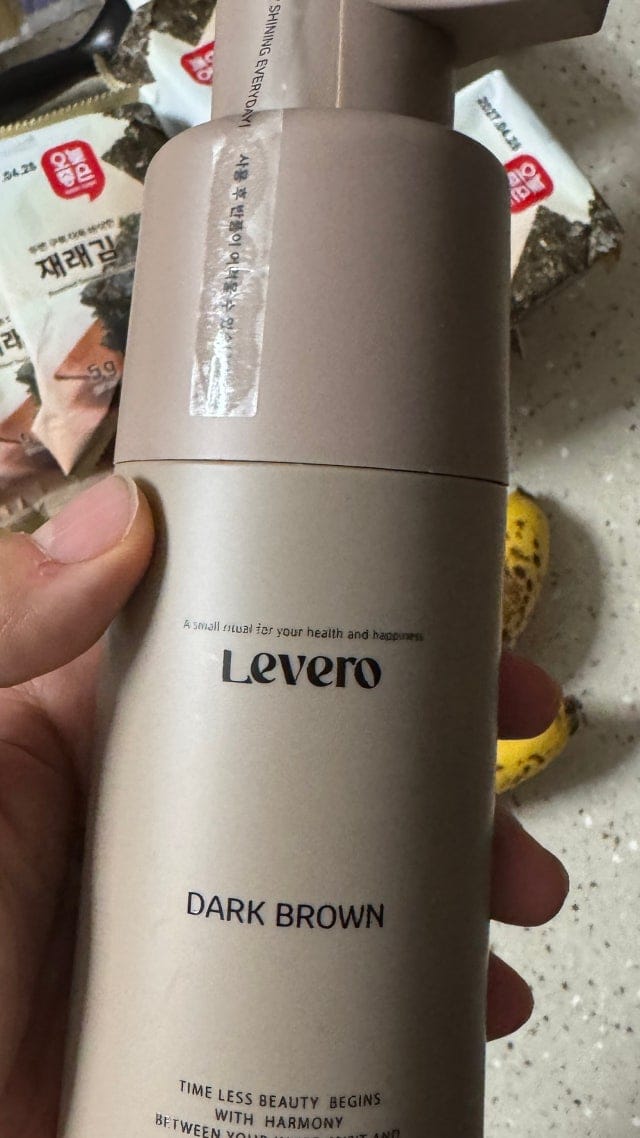 Customer photo review of Levero Coloring Shampoo — PPD-Free Grey Coverage 300ml
