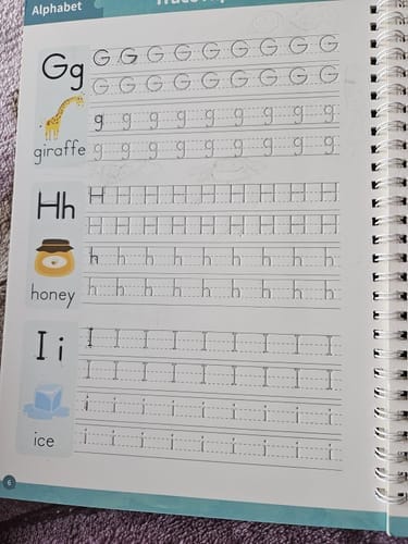 Customer photo review of LumoTrace™ Workbook: Give your child a head start