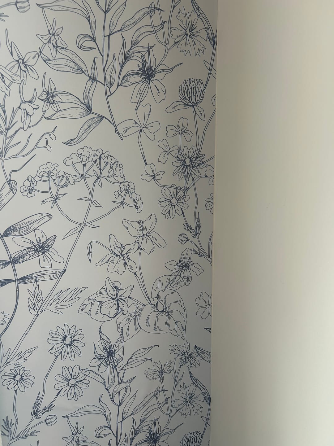 Customer photo review of Blaire - Sage Botanical Plants & Flowers Outlines Wallpaper
