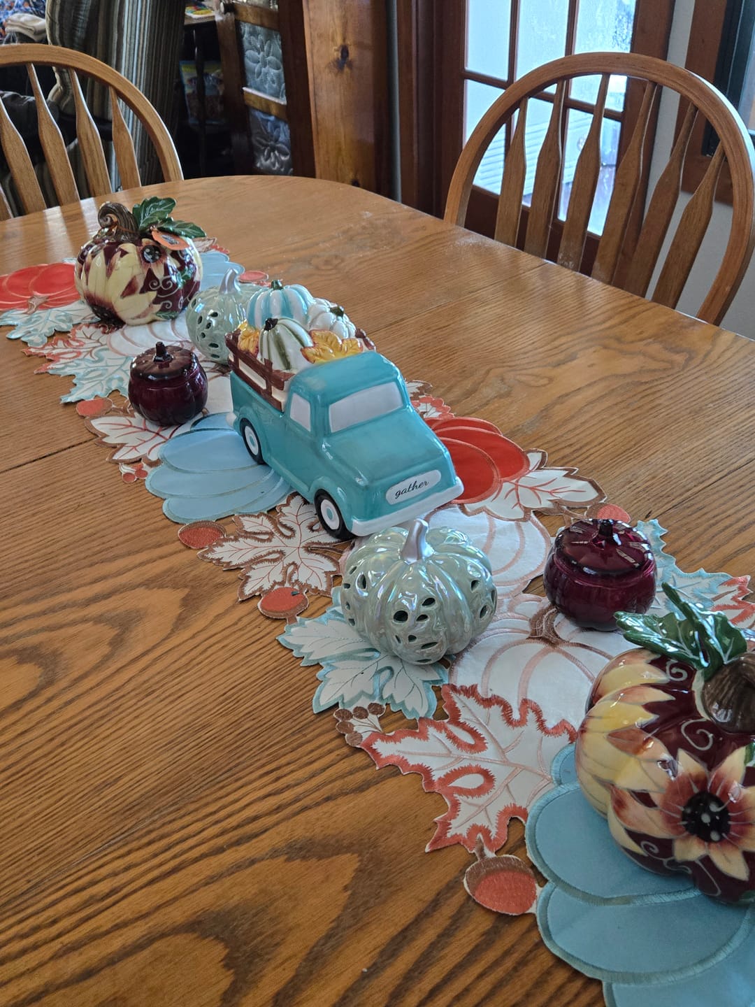 Customer photo review of Fall Pumpkin Harvest Mint Truck Cookie Jar