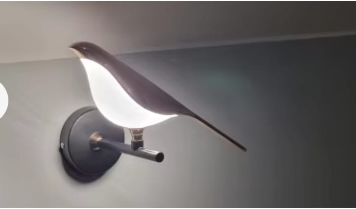Customer photo review of Sol Origami Bird LED Wall Light | Modern Nordic Perched Bird Sconce for Living Room