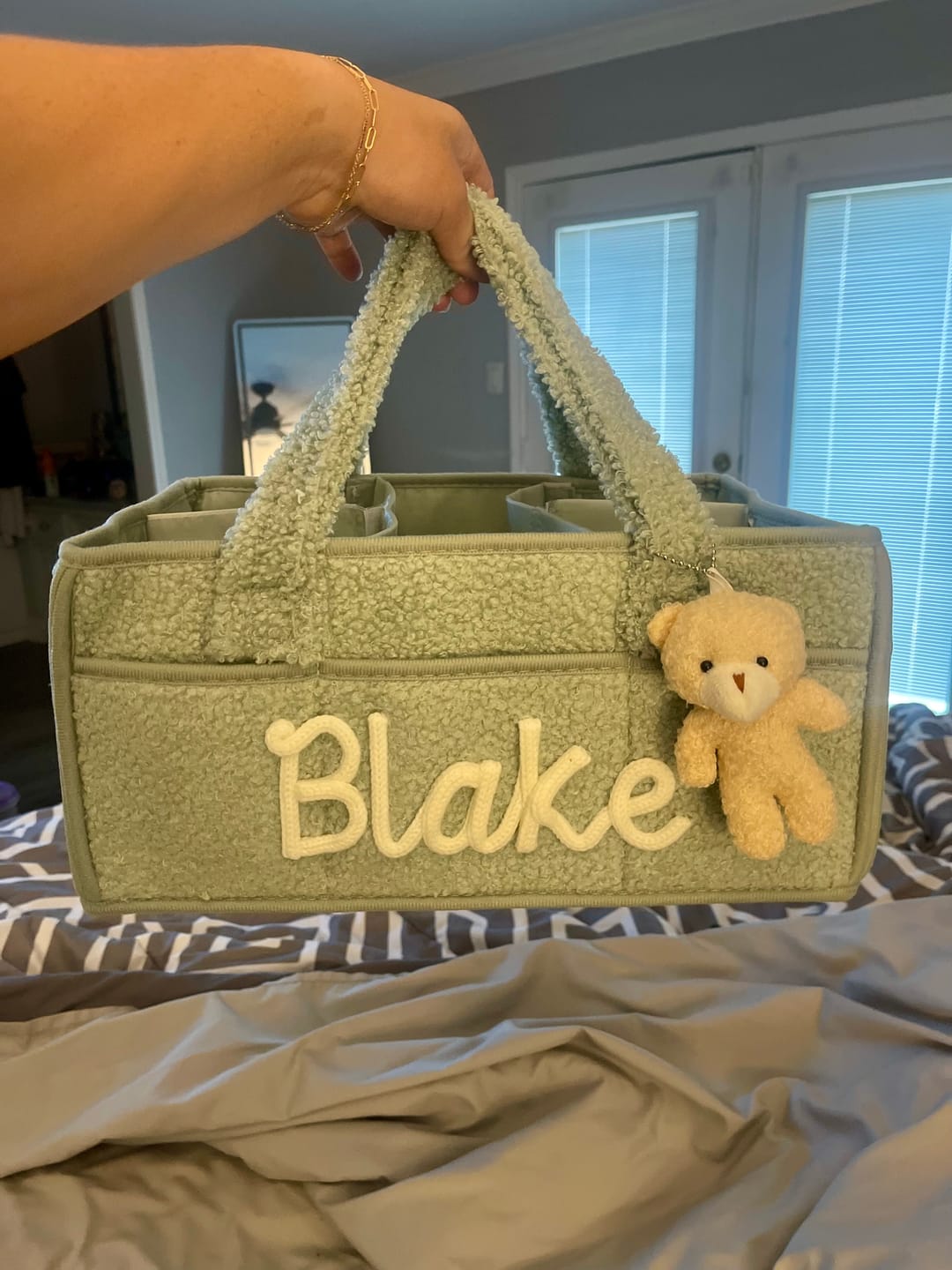 Customer photo review of K&C - Personalized Baby Storage Basket