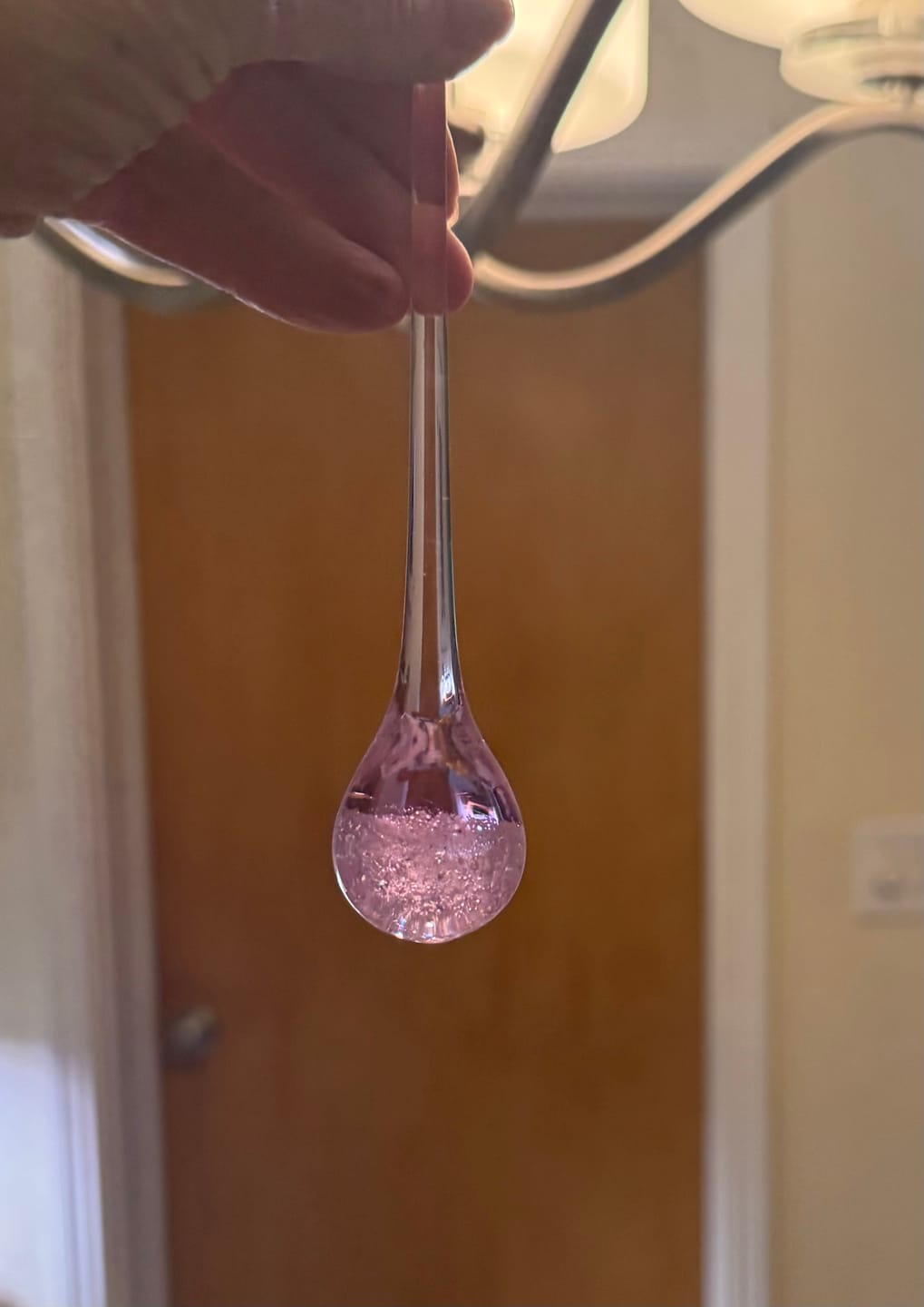 Customer photo review of Suncatcher Drop with Infused Cremation Ashes