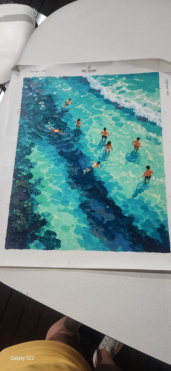 Customer photo review of Clear Waters | Paint by Number