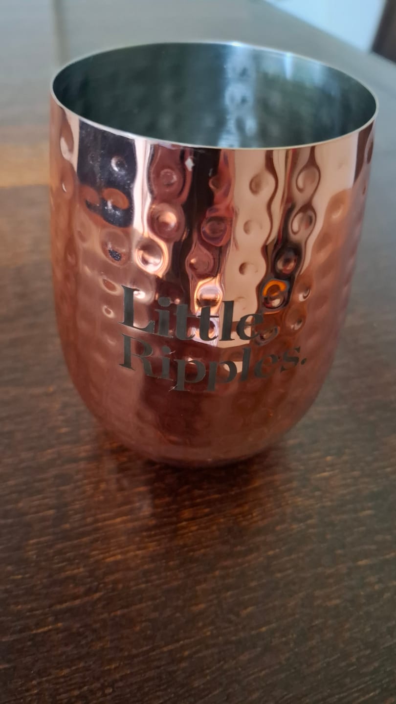 Customer photo review of Hammered Copper Wine Mug GWP