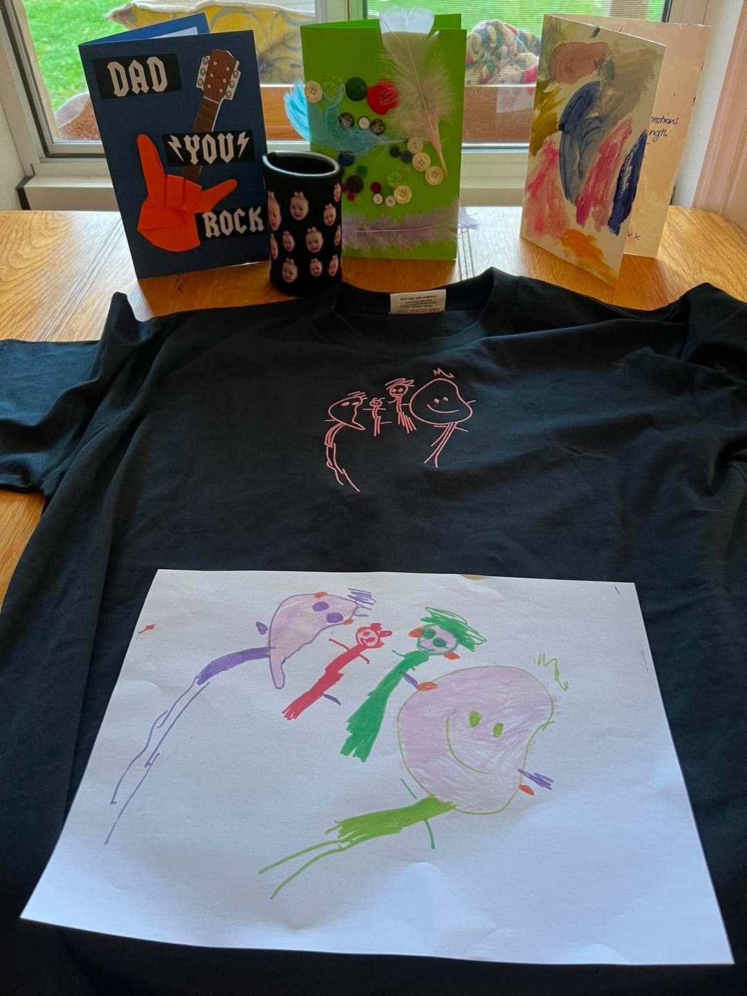 Customer photo review of CUSTOM Men's Kid's Drawing T-shirt
