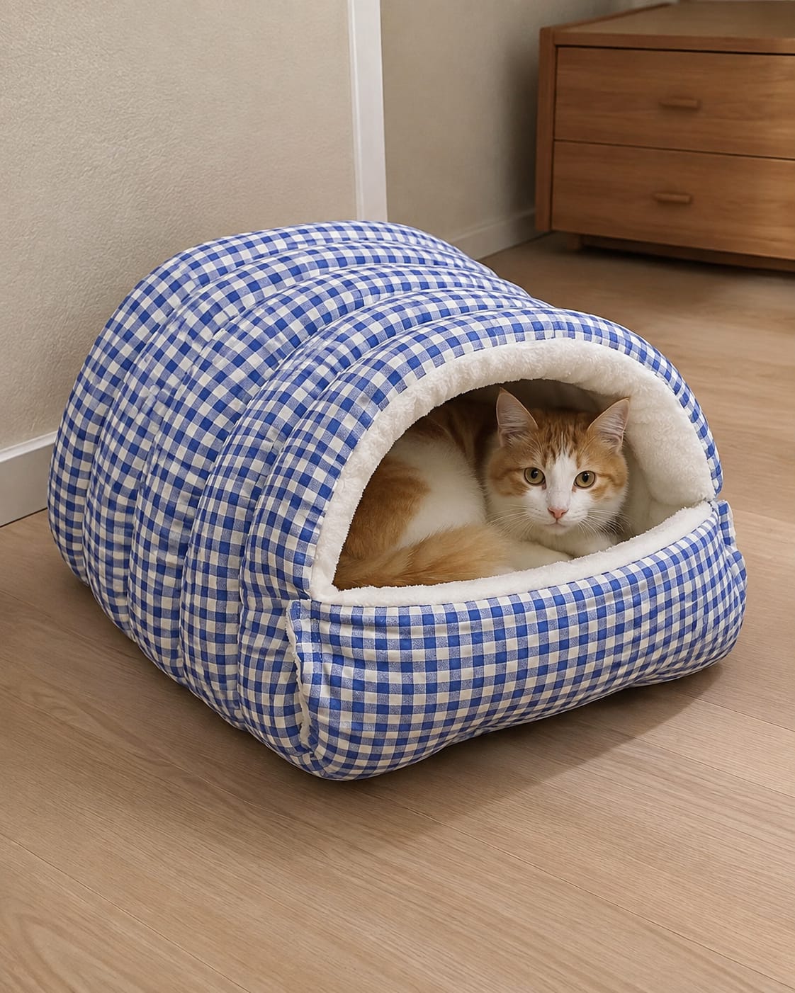 Customer photo review of Cozy Cave Pet Bed for Security & Warmth